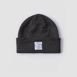 DARK GREY ROUND LOGO BEANIE