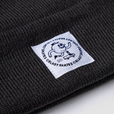 DARK GREY ROUND LOGO BEANIE