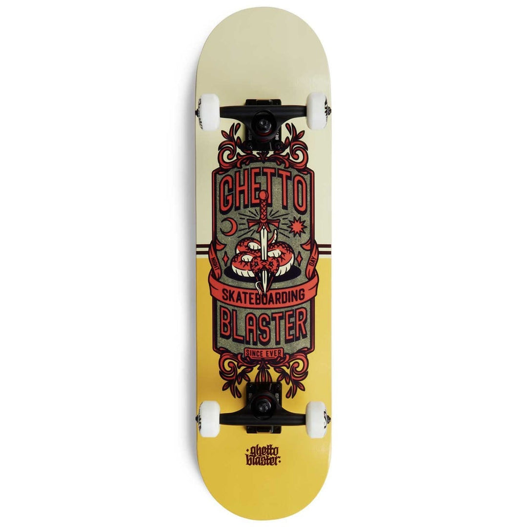 CCS 97 Star Skateboard Completo - 7 Strati Di Acero, Larghezza 19,7 Cm, Colore Argento/Rosso, Con Ruote 52mm 100A E Cuscinetti ABEC 7 - 2