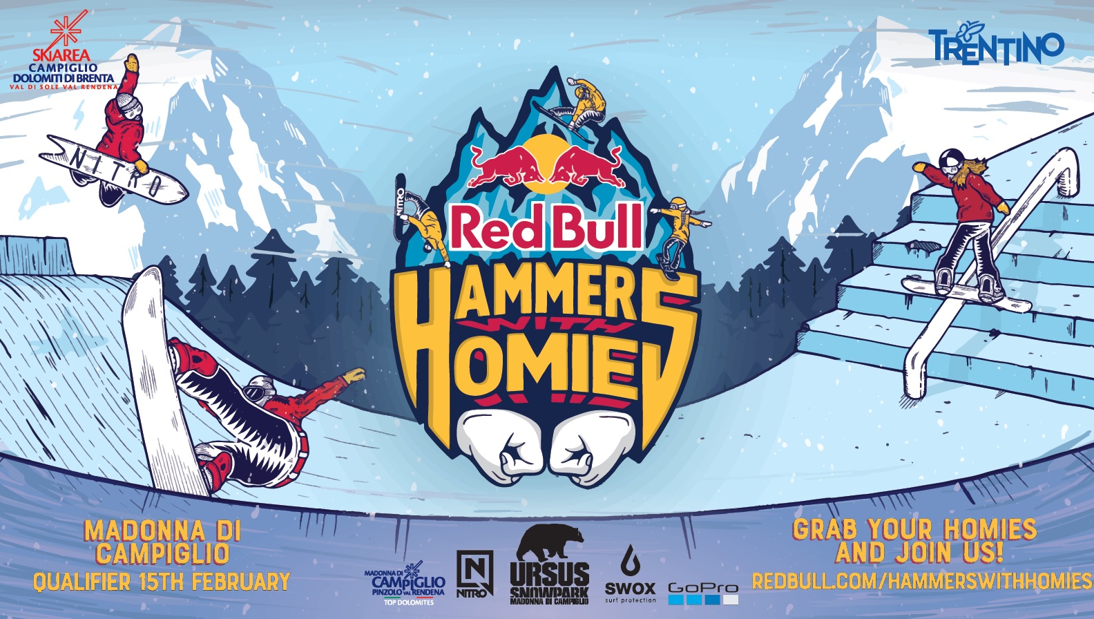 Red Bull Hammers with Homies Campiglio